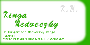 kinga medveczky business card